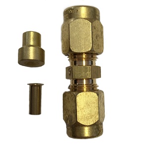 TS 6/4 CuZn-Set | Tapón final configurado para tubo de teflón