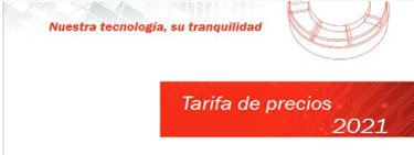 Nueva tarifa de precios 2021