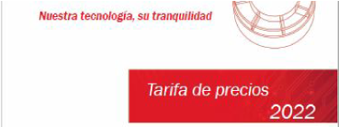 Nueva tarifa de precios – Agosto 2022 (Rev.4)