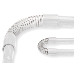 SAD-CF-70-B | Curva flexible radio 140 mm a 90º espiral metal color blanco