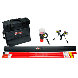 SOLO822-101 | Kit de prueba de detectores de humo y calor inalámbricos a 6 metros - 2 bastones de batería