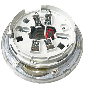 MAD-600-CVS-I-W | Base con sirena y dispositivo visual de alarma de techo analógica de color blanco con aislador incorporado